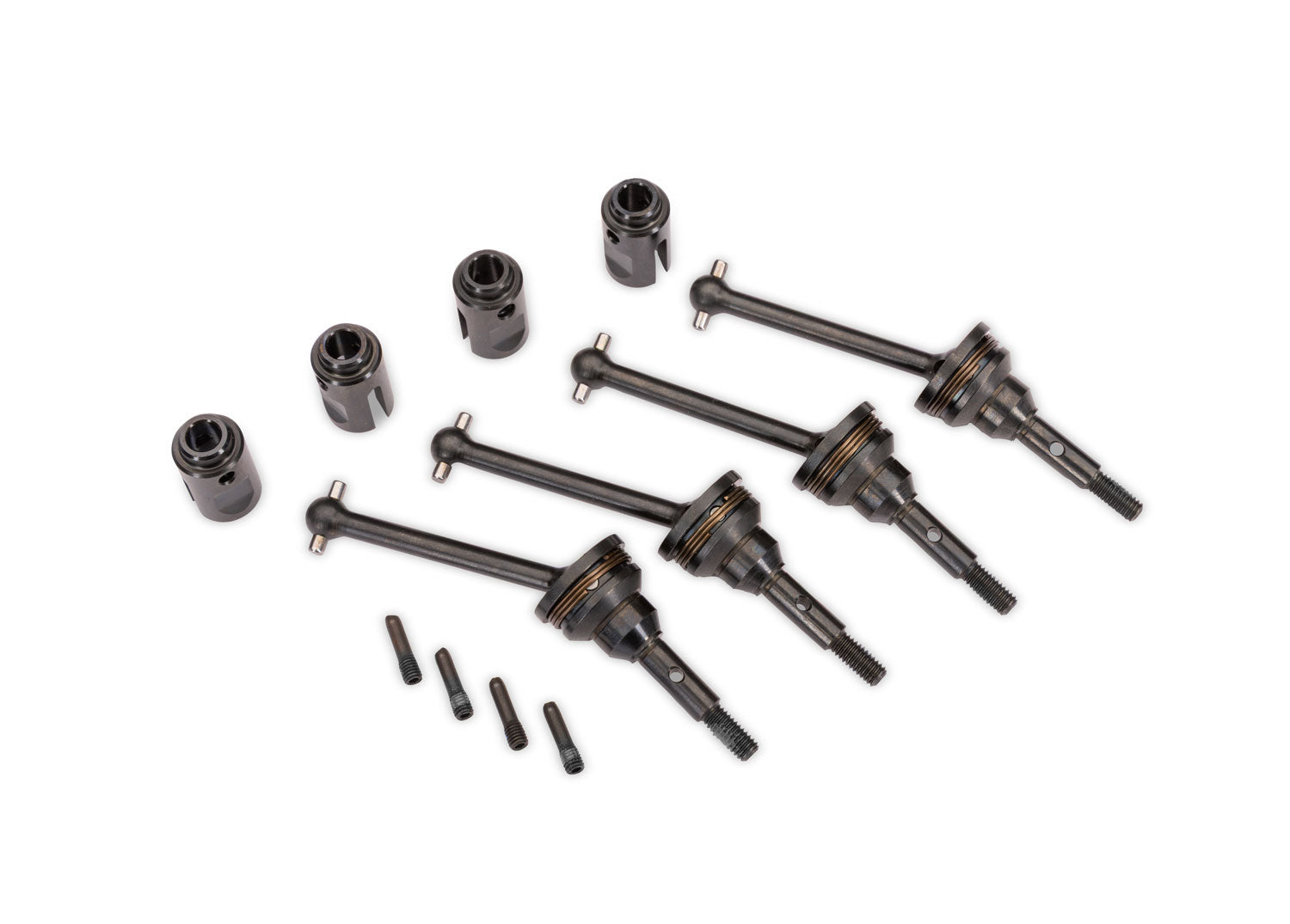 TRA10850X 10850X Steel CV Driveshaft Assemblies & Drive Cups (4)