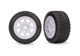 TRA10873-WHT 10873-WHT Mini Rally Pre-Glued Rear Tires, Soft, White (2)