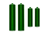 TRA10966-GRN 10966-GRN Aluminum Shock Reservoirs, (2) Front & (2) Rear, Green