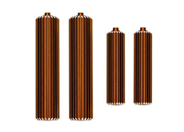 TRA10966-ORNG 10966-ORNG Aluminum Shock Reservoirs, (2) Front & (2) Rear, Orange