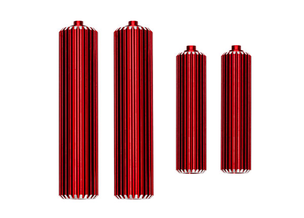 TRA10966-RED 10966-RED Aluminum Shock Reservoirs, (2) Front & (2) Rear, Red