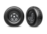 TRA10972-BLKC 10972-BLKC Pro Scale Sand Car Pre-Glued Front Tires (2), Black/Chrome