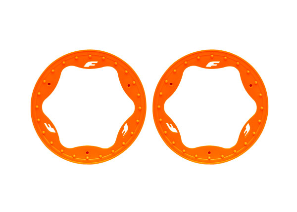 TRA10976-ORNG 10976-ORNG Front Beadlock Rings, Orange