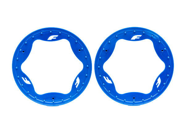 TRA10977-BLUE 10977-BLUE Rear Beadlock Rings, Blue