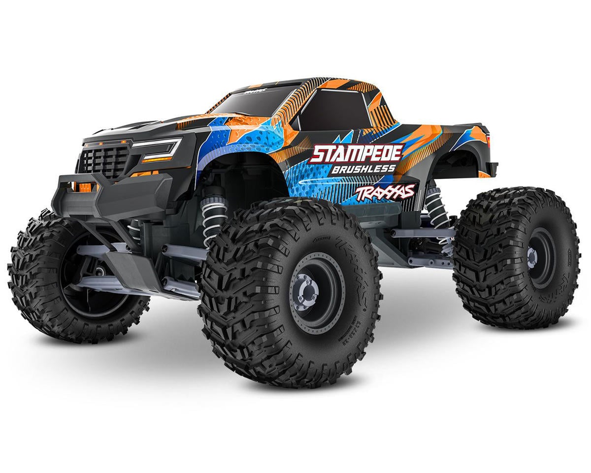 TRA136454-4-ORNG 136454-4-ORNG Stampede 2WD Brushless RTR Monster Truck, Orange