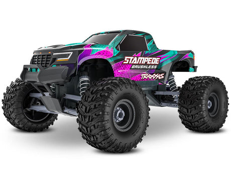 TRA136454-4-PINK 136454-4-PINK Stampede 2WD Brushless RTR Monster Truck, Pink