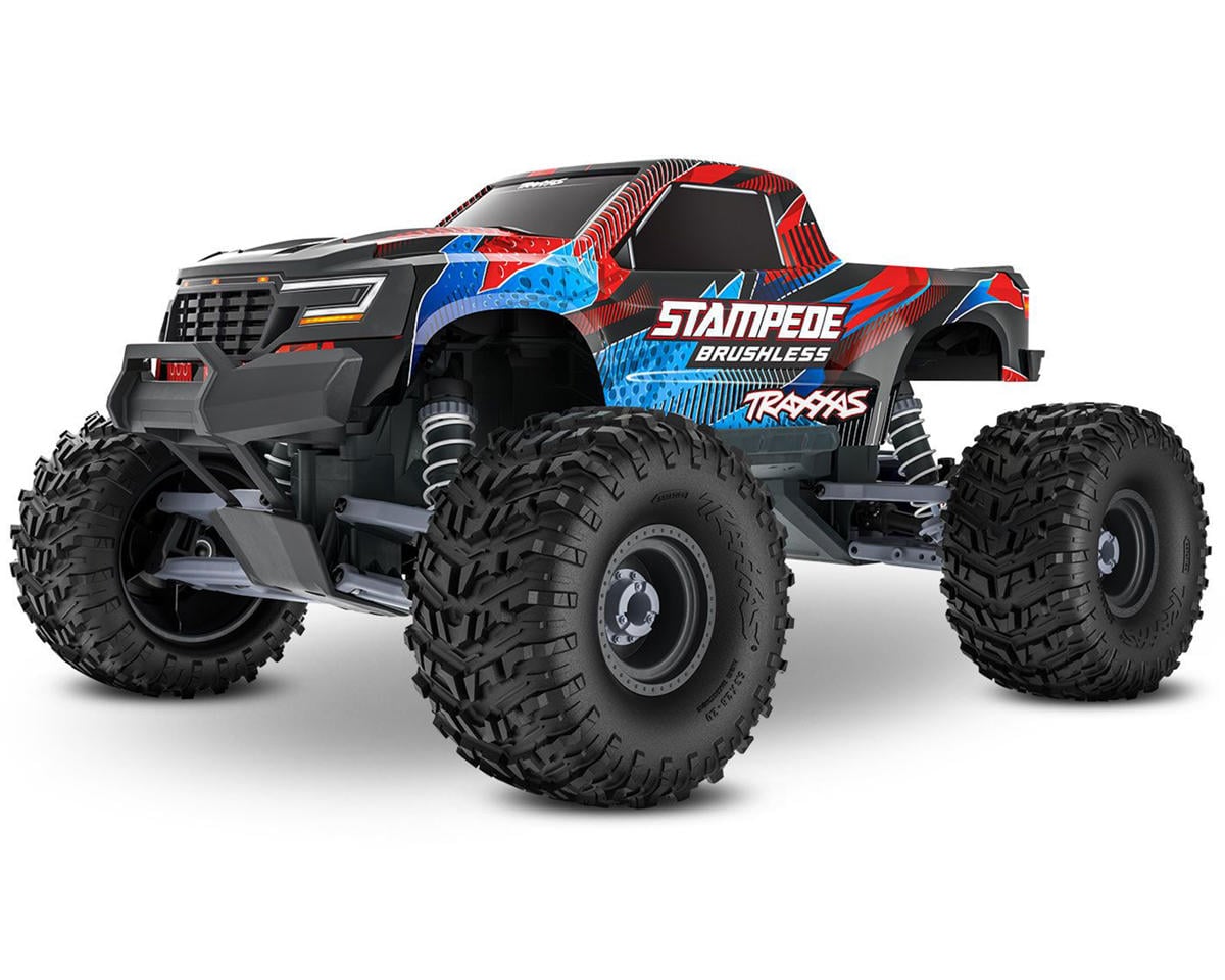 TRA136454-4-RED 136454-4-RED Stampede 2WD Brushless RTR Monster Truck, Red