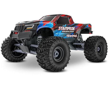 TRA136454-4-RED 136454-4-RED Stampede 2WD Brushless RTR Monster Truck, Red