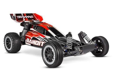 Traxxas 24054-8-RED Bandit 1/10 2WD Buggy w/ USB-C, Red