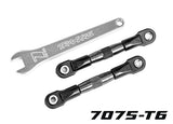 TRA2443A 2443A Rear Camber links, TUBES charcoal gray-anodized, 7075-T6 aluminum