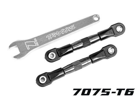 Traxxas 2443A Rear Camber links, TUBES charcoal gray-anodized, 7075-T6 aluminum