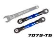 TRA2443X 2443X Rear Camber Links, TUBES blue-anodized, 7075-T6 aluminum