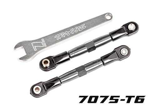 Traxxas 2444A Front Camber Links, TUBES charcoal gray-anodized, 7075-T6 aluminum