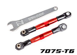 TRA2444R 2444R Front Camber Links, TUBES red-anodized, 7075-T6 aluminum