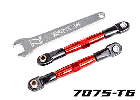 Traxxas 2444R Front Camber Links, TUBES red-anodized, 7075-T6 aluminum