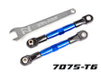 TRA2444X 2444X Front Camber Links, TUBES blue-anodized, 7075-T6 aluminum