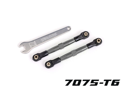 Traxxas 2445A Front Toe links, TUBES charcoal gray-anodized, 7075-T6 aluminum