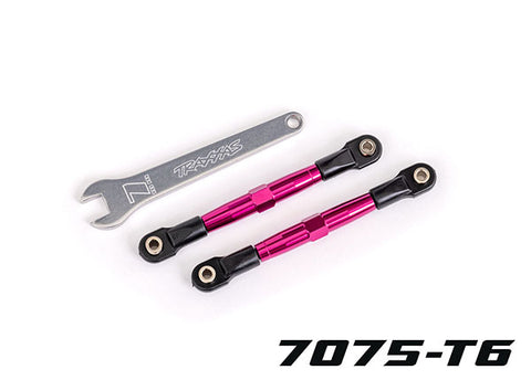 Traxxas 2445P Front Toe Links, TUBES pink-anodized, 7075-T6 aluminum