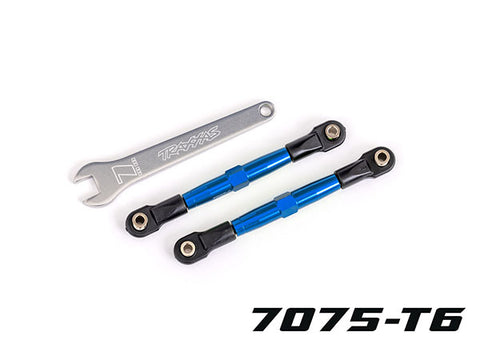 Traxxas 2445X Front Toe Links, TUBES blue-anodized, 7075-T6 aluminum