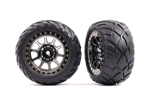 Traxxas 2478T Anaconda 2.2" Pre-Glued Rear Bandit Tires, Black Chrome (2)