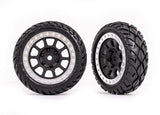 TRA2479G 2479G Anaconda 2.2" Pre-Glued Front Bandit Tires, Satin Chrome (2)