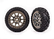 TRA2479T 2479T Anaconda 2.2" Pre-Glued Front Bandit Tires, Black Chrome (2)