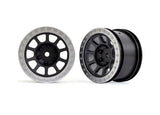 TRA2480 2480 Bandit 2.2" Beadlock Rear Wheels, Satin Chrome (2)