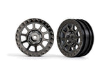 TRA2481A 2481A Bandit 2.2" Beadlock Front Wheels, Black Chrome (2)