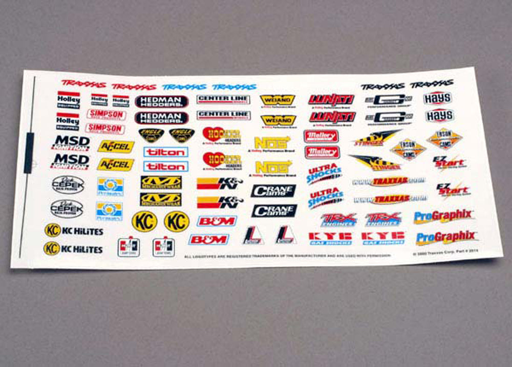 TRA2514 2514 Racing Sponsor Decal Sheet