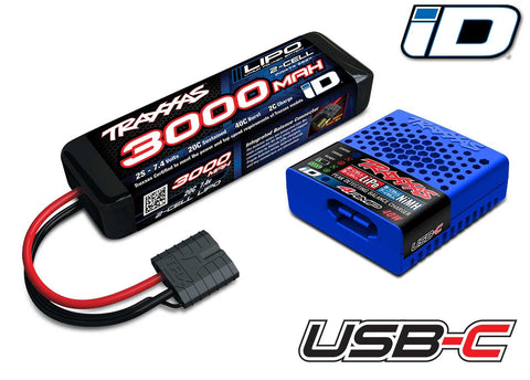 Traxxas 2985-2S USB-C Completer Pack, 2827X 2S Battery & 2985 Charger
