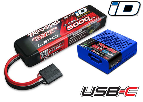 Traxxas 2985-3S Completer Pack, 2872X 3S LiPo Battery & 2985 USB-C Charger