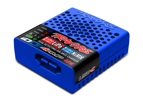 Traxxas 2985 EZ-Peak iD USB-C Battery Charger, 40W NiMH/LiPo