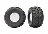TRA3663-WHT 3663-WHT Bigfoot 4X4 Brushless Pre-GLued Tires, F/R (2)