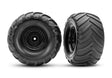 TRA3665-BLK 3665-BLK Terra Groove Pre-Glued 1/10 Monster Truck Tires, Black (2)
