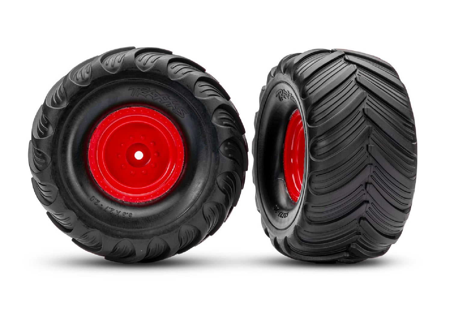 TRA3665-RED 3665-RED Terra Groove DP Tires & Red Wheels