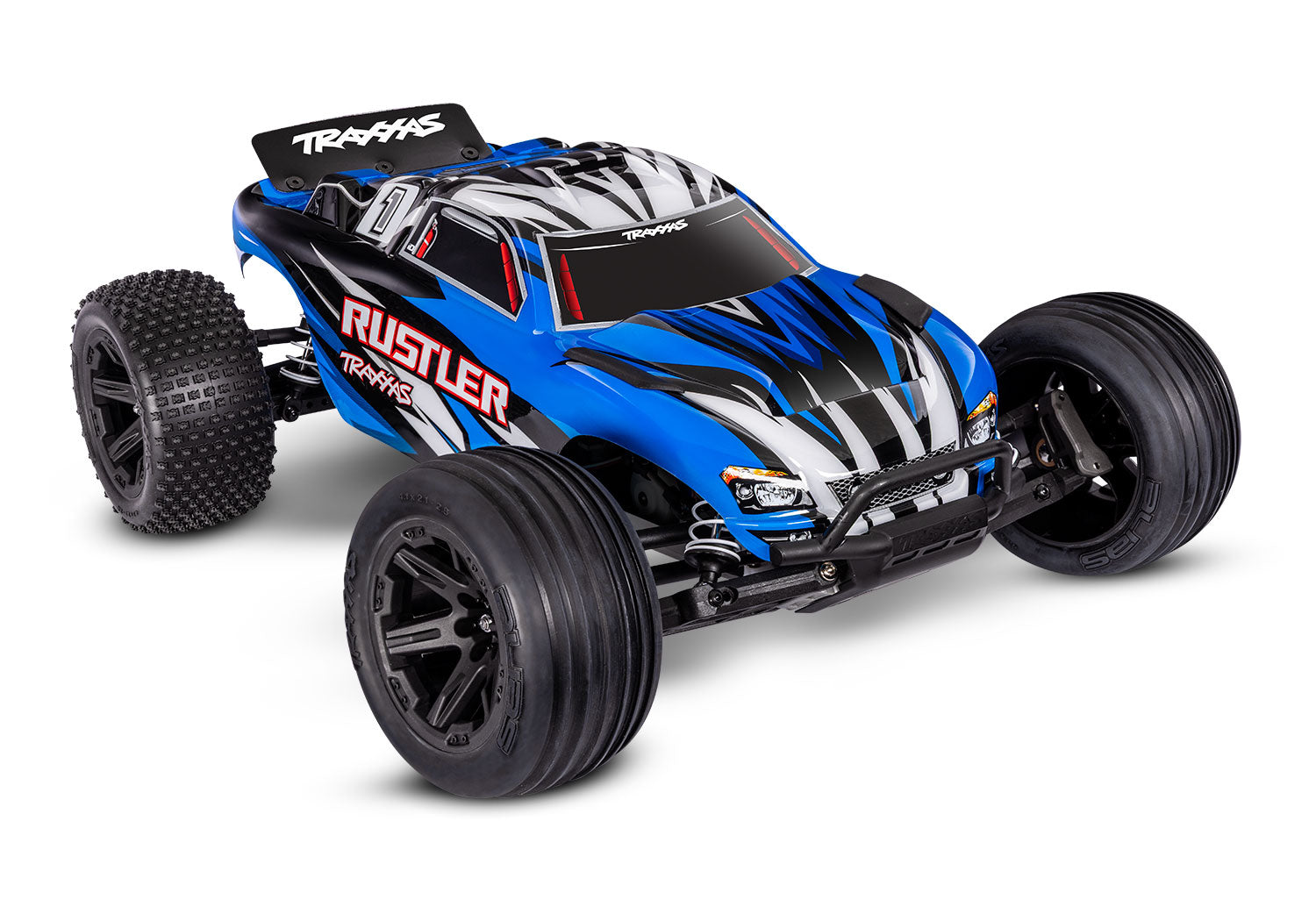 TRA37254-8-BLUEX 37254-8-BLUEX Rustler XL-5 1/10 2WD Stadium Truck RTR Combo, Blue