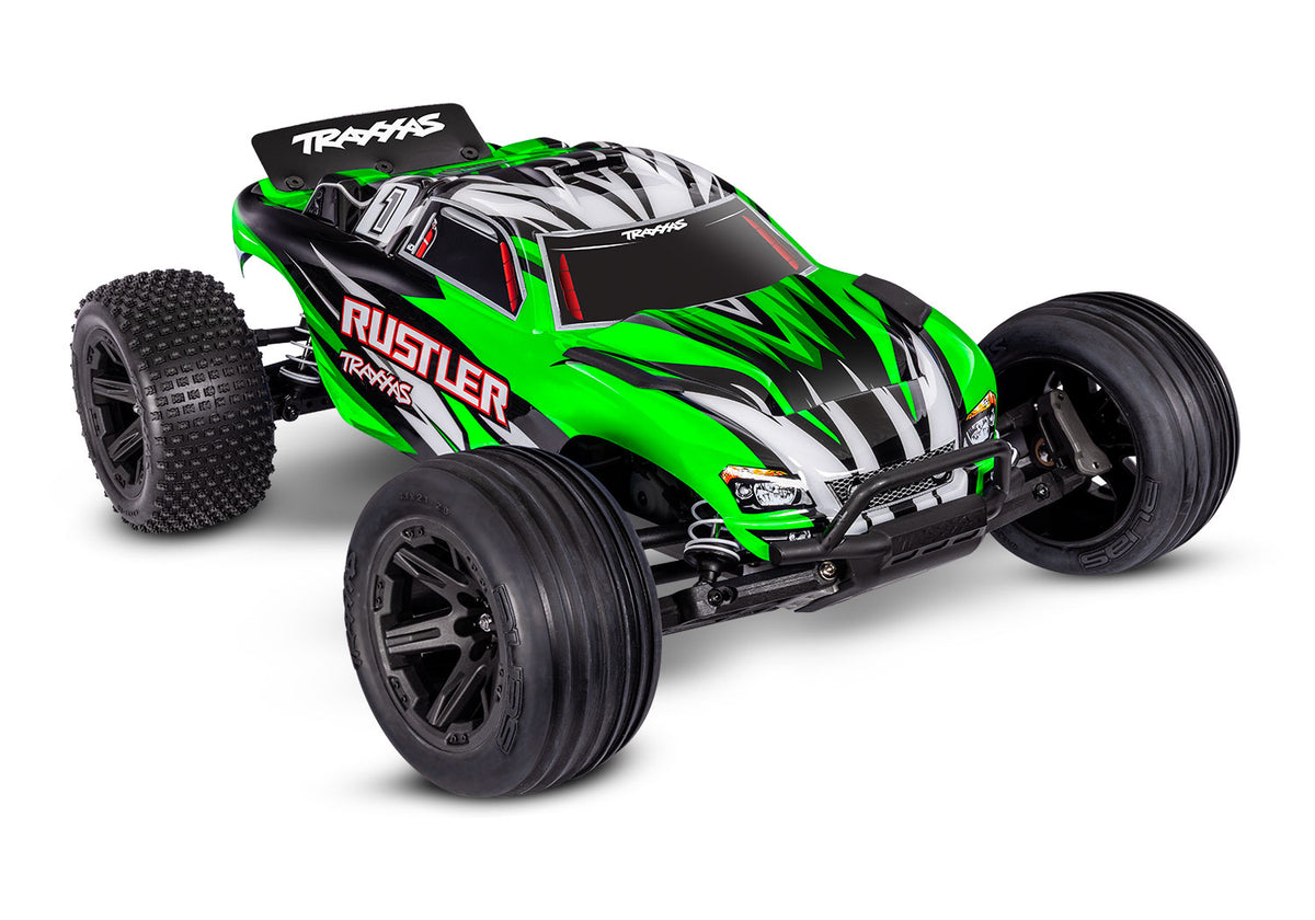TRA37254-8-GRNX 37254-8-GRNX Rustler XL-5 1/10 2WD Stadium Truck RTR Combo, Green