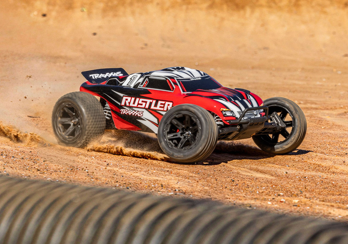 Rustler XL-5 1/10 2WD Stadium Truck RTR Combo, Red