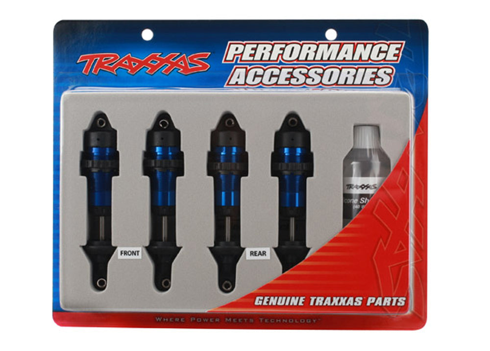 TRA5460A 5460A Aluminum GTR Shocks, Assembled, Blue