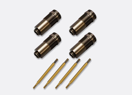 TRA5466R 5466R 1/10 Scale Aluminum GTR Shock Bodies w/ TiN Shafts (4)