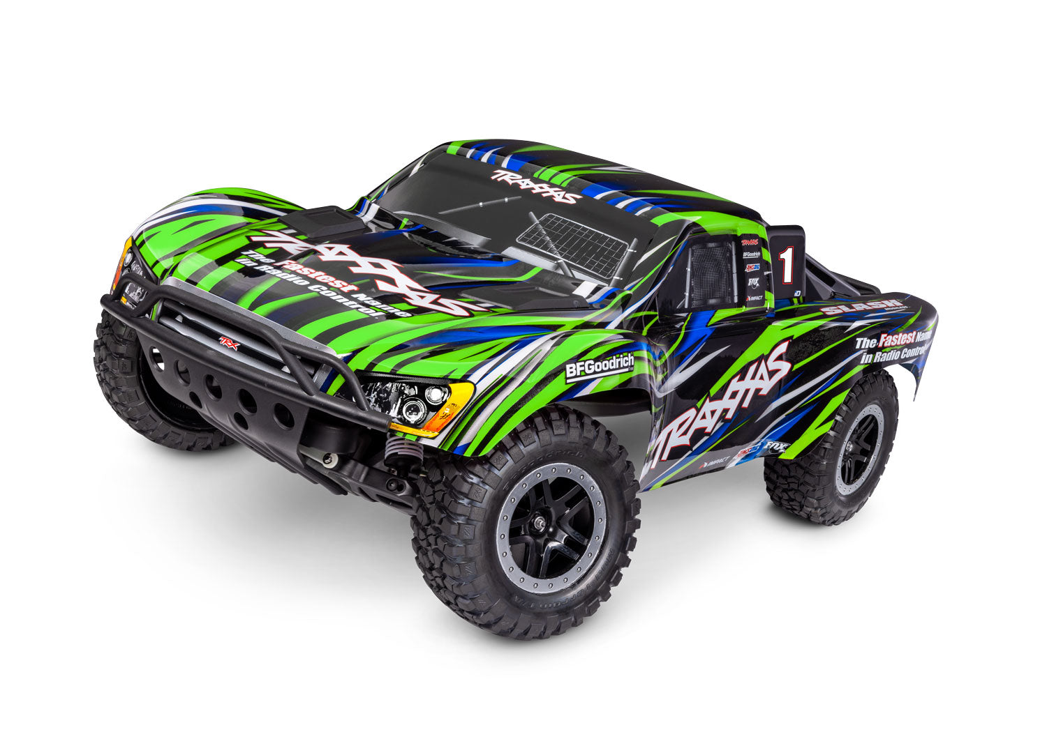 TRA58334-4-GRN 58334-4-GRN Slash BL-2s HD 1/10 2WD Short Course Truck RTR, Green