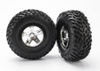 TRA5873X 5873X SCT Off-Road Tires, Beadlock Wheels, Satin Chrome (2)