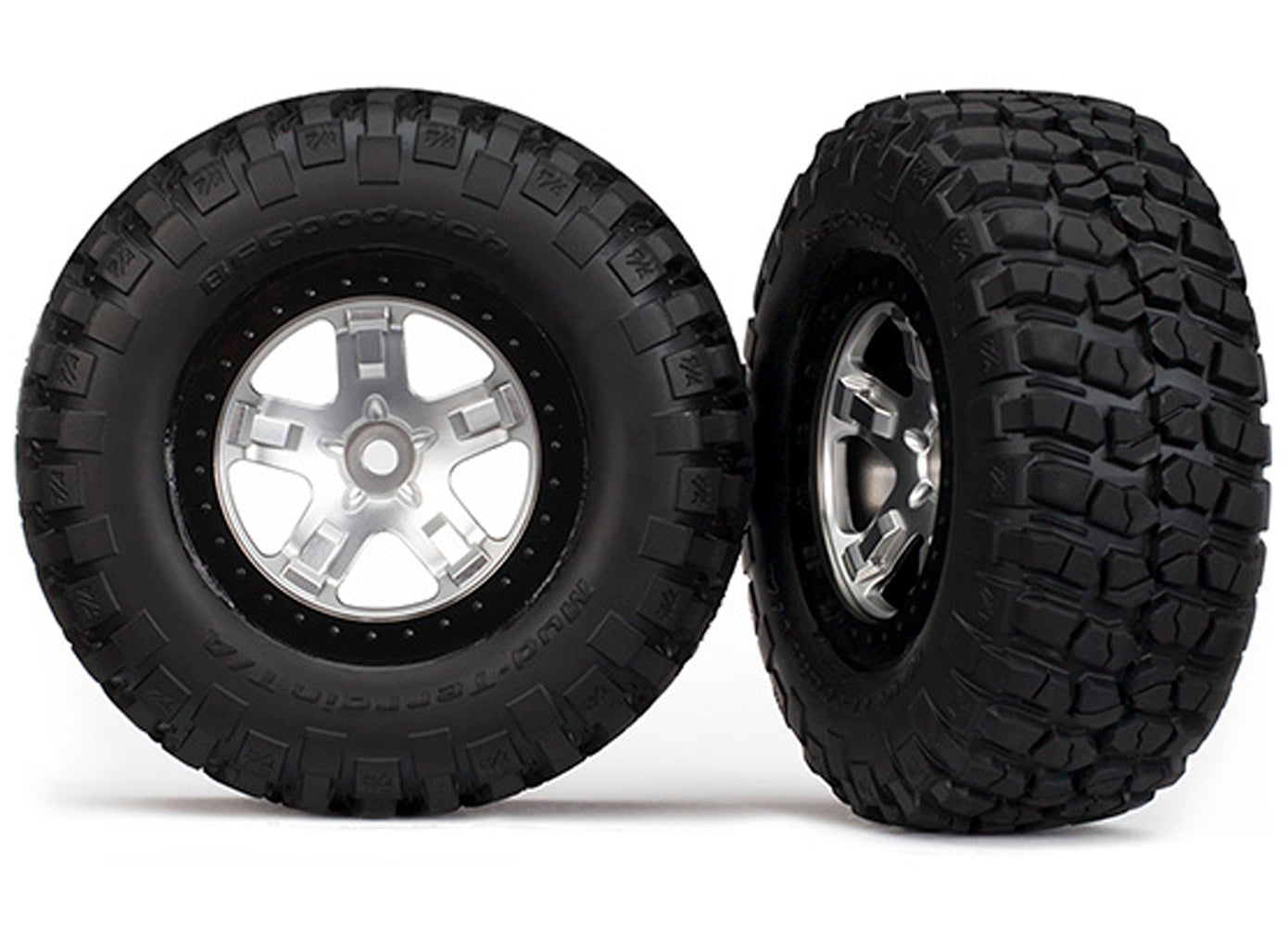 TRA5878 5878 Mud-Terrain Tires, SCT Wheels, Satin Chrome