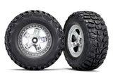TRA5881X 5881X Kumho SCT SCT Pre-Glued 2WD Front Tires, Chrome Beadlock (2)