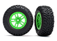 TRA5892G 5892G SCT Off-Road Tires, Split-Spoke Wheels, Green