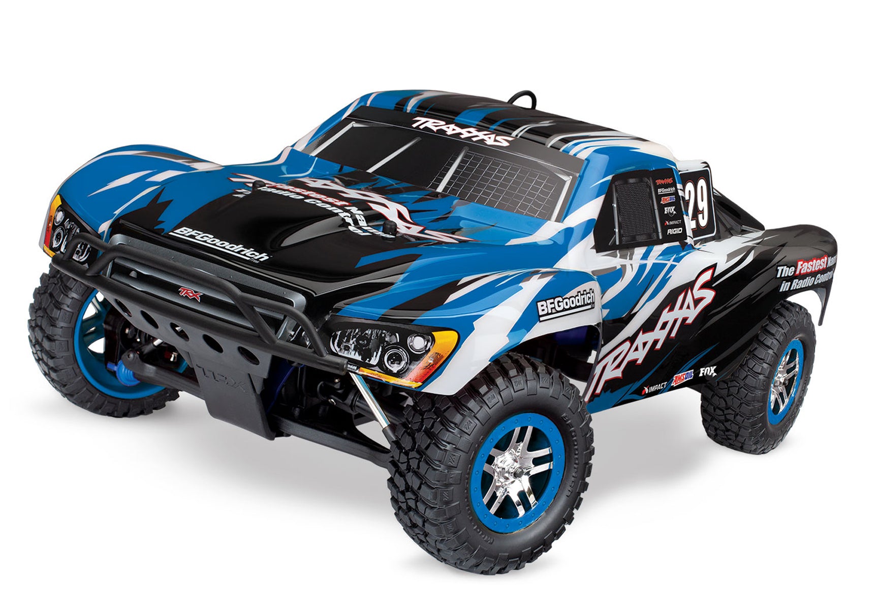 TRA59076-3-BLUE 59076-3 Slayer Pro Nitro 1/10 4X4 Short Course Truck RTR, Blue
