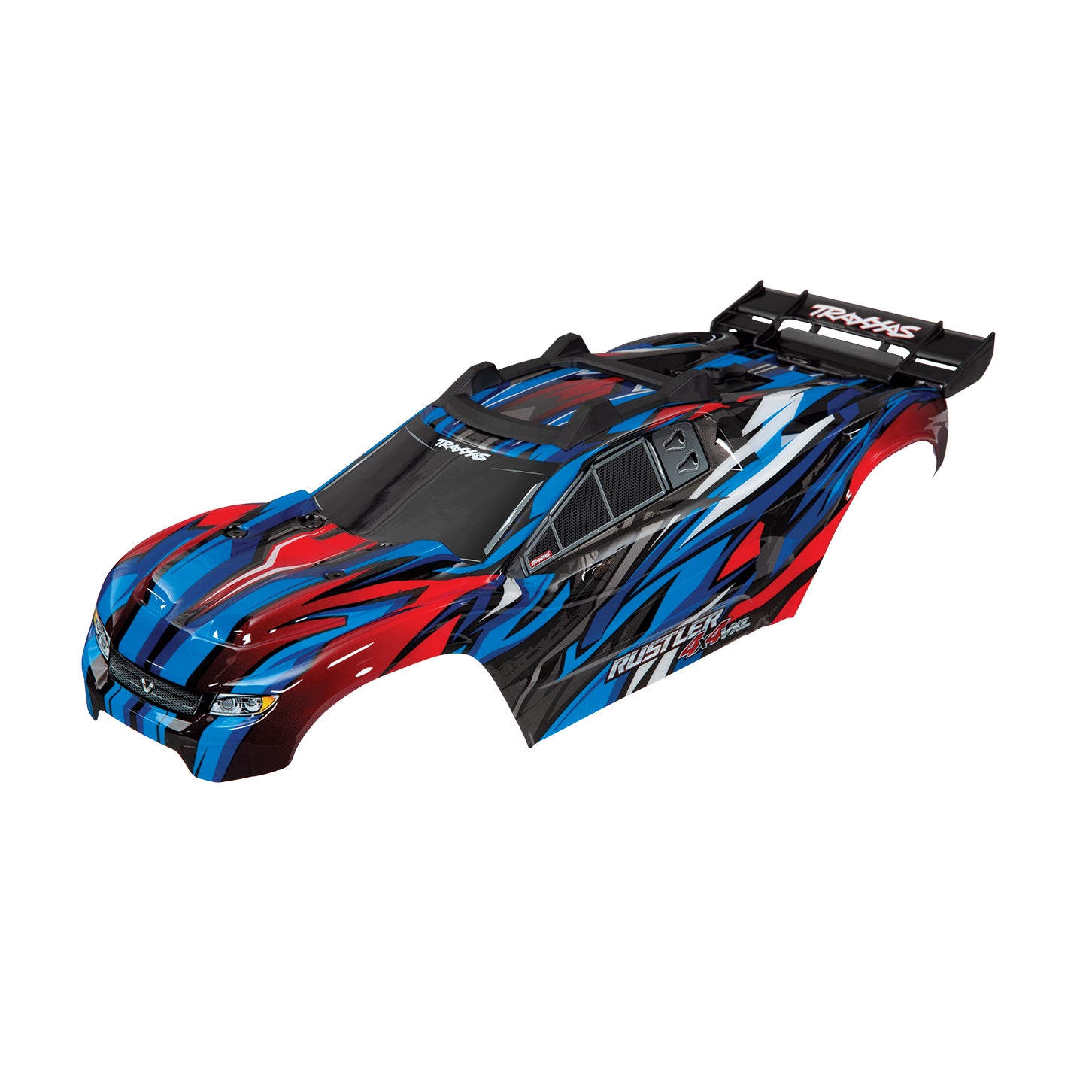 TRA6717A 6717A Rustler 4X4 VXL Pre-Cut Body, Blue