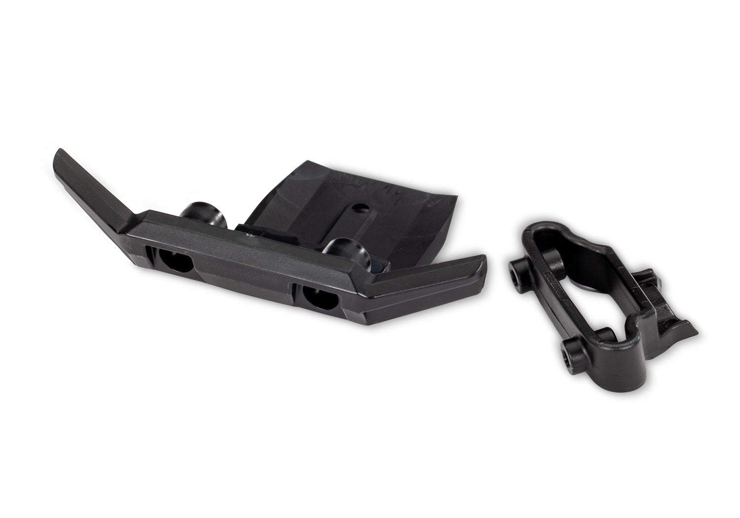 TRA6736-BLK 6736-BLK Rustler 4X4 Front Bumper & Support