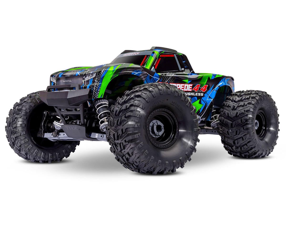 TRA67454-4-GRN 67454-4-GRN Stampede 4X4 Brushless RTR Monster Truck, Green