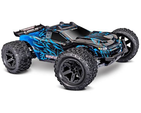 TRA67464-4-BLUE 67464-4-BLUE Rustler 4X4 Brushless RTR Stadium Truck, Blue
